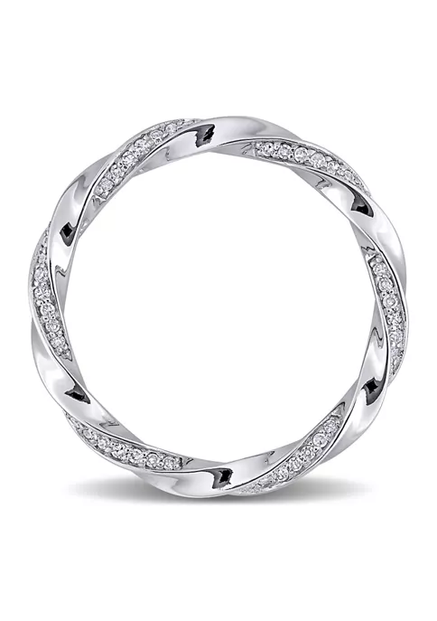 Cheapest ๐ 1/4 CT TW Diamond Twist Eternity Ring in 10k White Gold by Belk & Co. ๐ 5 Cheapest ๐ 1/4 CT TW Diamond Twist Eternity Ring in 10k White Gold by Belk & Co. ๐ - Image 5