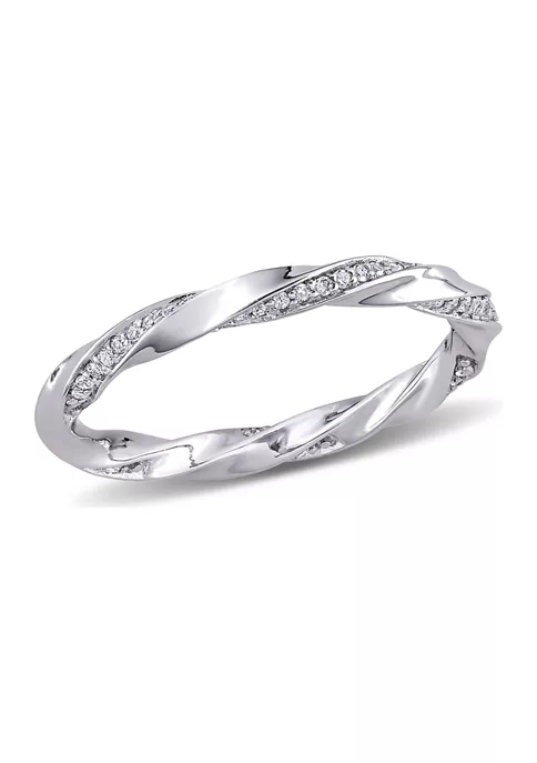 Cheapest ๐ 1/4 CT TW Diamond Twist Eternity Ring in 10k White Gold by Belk & Co. ๐ 6 Cheapest ๐ 1/4 CT TW Diamond Twist Eternity Ring in 10k White Gold by Belk & Co. ๐ - Image 6