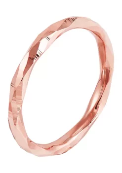 Coupon ✨ 10K Rose Gold Twist Tube Mirror Cut Ring by Belk & Co. ⭐