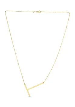 Top 10 🌟 14 Karat Yellow Gold Initial-T Necklace by Belk & Co. ⭐ -DealsBelk & Co. Store Belk 15477