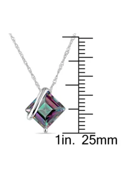 Promo ✨ 3 ct. t.w. Exotic Green Topaz Solitaire Pendant with Chain in 10k White Gold by Belk & Co. 🌟 -DealsBelk & Co. Store Belk 15533