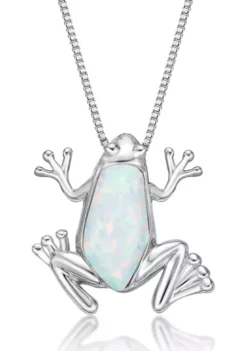 Wholesale ✔️ Lab Created 1/2 ct. t.w. Created Opal Frog Pendant in Sterling Silver by Belk & Co. 🧨 -DealsBelk & Co. Store Belk 15551