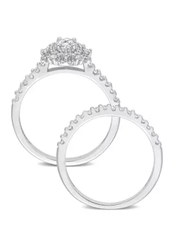 Cheap ๐ 1 CT TW Oval & Round Diamond Double Halo Cluster Bridal Set in 14k White Gold by Belk & Co. ๐ฅ 10 Cheap ๐ 1 CT TW Oval & Round Diamond Double Halo Cluster Bridal Set in 14k White Gold by Belk & Co. ๐ฅ -DealsBelk & Co. Store Belk 15555