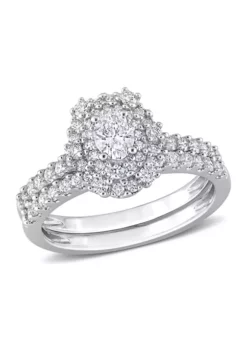 Cheap ๐ 1 CT TW Oval & Round Diamond Double Halo Cluster Bridal Set in 14k White Gold by Belk & Co. ๐ฅ 11 Cheap ๐ 1 CT TW Oval & Round Diamond Double Halo Cluster Bridal Set in 14k White Gold by Belk & Co. ๐ฅ -DealsBelk & Co. Store Belk 15556