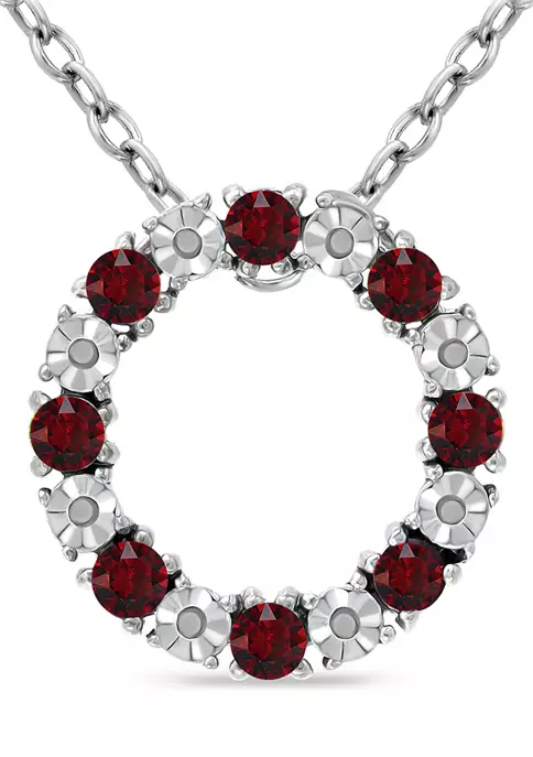 Brand new ๐ 1.17 ct. t.w. Garnet and Diamond Circle Necklace, Sterling Silver by Belk & Co. โค๏ธ 1 Brand new ๐ 1.17 ct. t.w. Garnet and Diamond Circle Necklace, Sterling Silver by Belk & Co. โค๏ธ