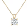 Flash Sale 🧨 Created White Sapphire Square Pendant necklace in 10k Yellow Gold by Belk & Co. ⭐