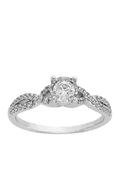 Best Sale 🤩 My Forever 1/2 ct. t.w. Diamond Engagement Ring in 10k White Gold by Belk & Co. 🧨