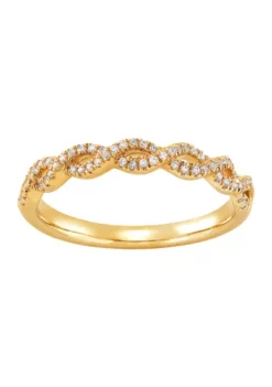 Best Sale ⭐ 1/5 ct. t.w. Diamond Ring in 10K Yellow Gold by Belk & Co. 🥰