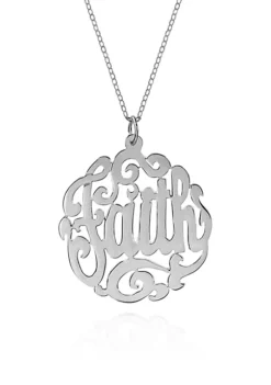 Flash Sale 🌟 Sterling Silver Faith Monogram Pendant by Belk & Co. ✔️