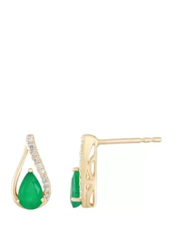 Best reviews of ✨ 3/4 ct. t.w. Emerald and 1/10 ct. t.w. Diamond Earrings by Belk & Co. 🎉