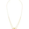Cheapest ✨ Double Layered V Shape Center Necklace in 14K Yellow Gold by Belk & Co. 🎉