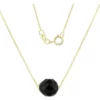 Best Pirce 👍 Black Onyx Necklace in 14K Yellow Gold with 18" Box Chain by Belk & Co. 🎁