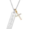 Hot Sale 🔥 Accent Diamond Faith Drop Heart Pendant in Sterling Silver + 10K Yellow Gold by Belk & Co. 🎉