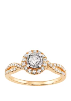 Promo 😍 My Forever 1/2 c.t. t.w. Diamond Engagement Ring in 10k Yellow Gold by Belk & Co. 🌟 -DealsBelk & Co. Store Belk 15688