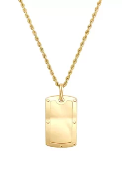 Buy 😉 Dogtag Chain Necklace in 10k Yellow Gold by Belk & Co. 🧨