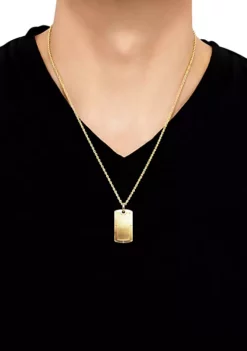 Buy 😉 Dogtag Chain Necklace in 10k Yellow Gold by Belk & Co. 🧨 -DealsBelk & Co. Store Belk 15691
