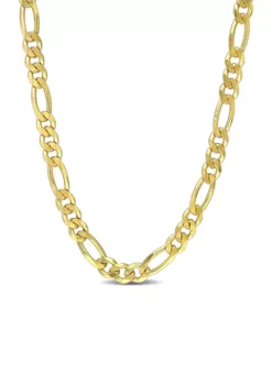 Best Sale 🎉 18k Yellow Gold Plated Sterling Silver 5.5mm Figaro Chain Necklace by Belk & Co. ❤️ -DealsBelk & Co. Store Belk 15698