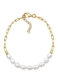 Buy 🛒 Freshwater Pearl Bracelet in Sterling Silver by Belk & Co. 🎁