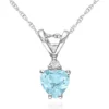 Discount ❤️ 10k White Gold Aquamarine Heart Pendant by Belk & Co. 🌟