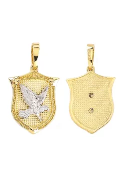 Top 10 ⌛ Men's Shield with Eagle Pendant in 10K Yellow Gold by Belk & Co. 🔔