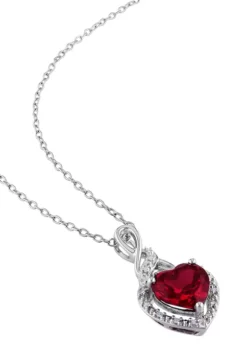 Best Sale ๐ Lab Created Diamond and Created Ruby Heart Twist Pendant with Chain in Sterling Silver by Belk & Co. ๐งจ 8 Best Sale ๐ Lab Created Diamond and Created Ruby Heart Twist Pendant with Chain in Sterling Silver by Belk & Co. ๐งจ -DealsBelk & Co. Store Belk 15771