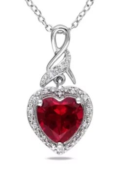 Best Sale ๐ Lab Created Diamond and Created Ruby Heart Twist Pendant with Chain in Sterling Silver by Belk & Co. ๐งจ 9 Best Sale ๐ Lab Created Diamond and Created Ruby Heart Twist Pendant with Chain in Sterling Silver by Belk & Co. ๐งจ -DealsBelk & Co. Store Belk 15772