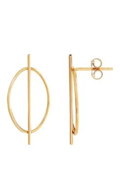 Coupon ⌛ Oval Earrings in 10k Gold by Belk & Co. 🧨 -DealsBelk & Co. Store Belk 15774