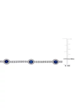 Wholesale ⌛ 1.2 ct. t.g.w. Sapphire and 2.10 ct. t.w. Diamond Bracelet in 14K White Gold by Belk & Co. ✔️ -DealsBelk & Co. Store Belk 15792