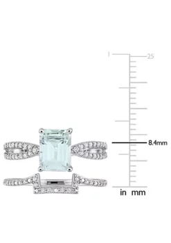 Best Sale ๐ Octagon Aquamarine and 1/3 CT TW Diamond Bridal Ring Set in 14k White Gold by Belk & Co. ๐ 9 Best Sale ๐ Octagon Aquamarine and 1/3 CT TW Diamond Bridal Ring Set in 14k White Gold by Belk & Co. ๐ -DealsBelk & Co. Store Belk 15798