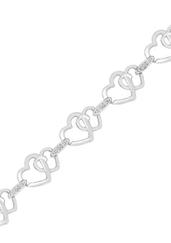 Flash Sale โ๏ธ Diamond Accent Sterling Silver Heart Bracelet by Belk & Co. โ๏ธ