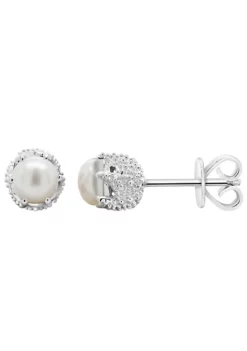 Cheapest 😀 Sterling Silver 6mm Round Pearl Stud Earrings by Belk & Co. 👏 -DealsBelk & Co. Store Belk 15834