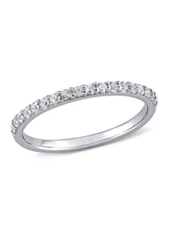 Brand new 💯 Lab Created 3/8 CT TGW Created White Sapphire Anniversary Band in 10k White Gold by Belk & Co. 🛒