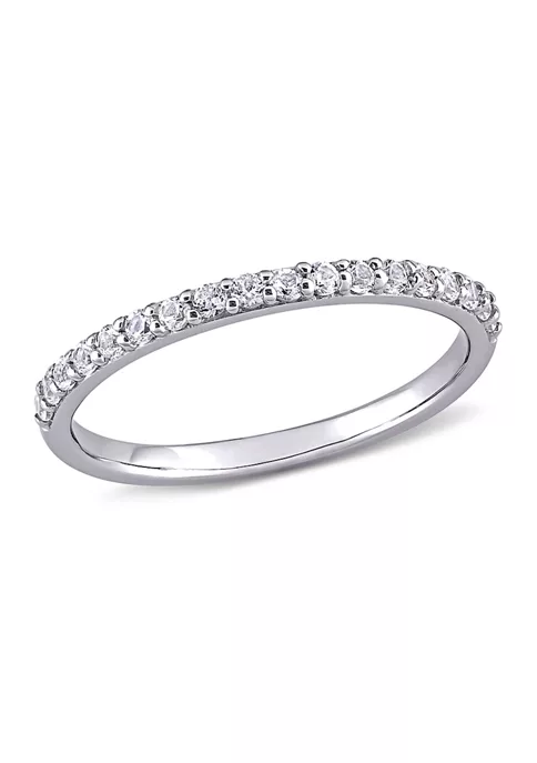 Brand new ๐ฏ Lab Created 3/8 CT TGW Created White Sapphire Anniversary Band in 10k White Gold by Belk & Co. ๐ 6 Brand new ๐ฏ Lab Created 3/8 CT TGW Created White Sapphire Anniversary Band in 10k White Gold by Belk & Co. ๐ - Image 6