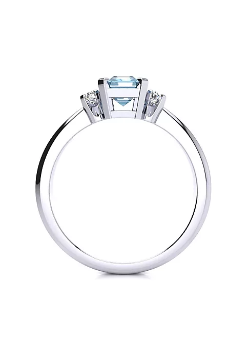 Coupon โญ 2 1/2cttw Octagon Shape Aquamarine and Diamond Ring In Sterling Silver by Belk & Co. ๐ 3 Coupon โญ 2 1/2cttw Octagon Shape Aquamarine and Diamond Ring In Sterling Silver by Belk & Co. ๐ - Image 3