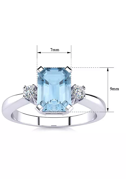 Coupon โญ 2 1/2cttw Octagon Shape Aquamarine and Diamond Ring In Sterling Silver by Belk & Co. ๐ 5 Coupon โญ 2 1/2cttw Octagon Shape Aquamarine and Diamond Ring In Sterling Silver by Belk & Co. ๐ - Image 5