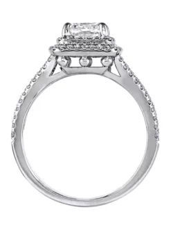 Cheap ✨ 2 ct. t.w. Diamond Double Halo Engagement Ring in 14K White Gold by Belk & Co. 🤩 -DealsBelk & Co. Store Belk 15896