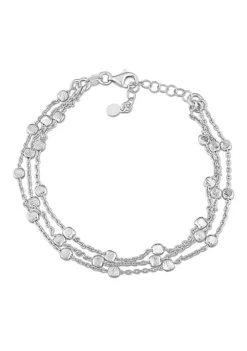 Wholesale 💯 Multi-Strand Link Bracelet in Sterling Silver, 7.5" by Belk & Co. 🥰