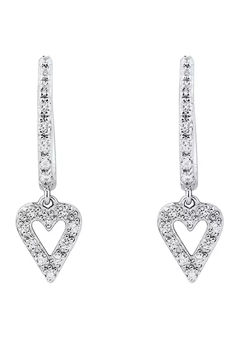 Top 10 ๐ 1/4 ct. t.w. Diamond Earring in Sterling Silver by Belk & Co. ๐ 2 Top 10 ๐ 1/4 ct. t.w. Diamond Earring in Sterling Silver by Belk & Co. ๐ - Image 2