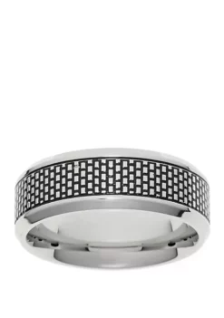 Deals ⌛ Mens Stainless Steel Ring with Textured Center by Belk & Co. 😍 -DealsBelk & Co. Store Belk 15959