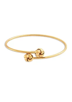 Cheap 🧨 14K Yellow Gold Love Knot Bypass Cuff by Belk & Co. 💯