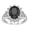 Cheapest 🤩 2.5 ct. t.w. Black Onyx and 1.2 ct. t.w. Created White Sapphire Ring in Sterling Silver by Belk & Co. 🤩
