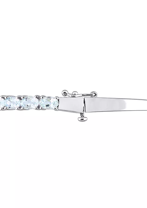 Flash Sale ๐ 7.14 ct. t.g.w. Aquamarine Bangle in Sterling Silver by Belk & Co. ๐ 4 Flash Sale ๐ 7.14 ct. t.g.w. Aquamarine Bangle in Sterling Silver by Belk & Co. ๐ - Image 4