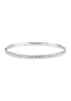 Brand new 🔔 Crystal Cut Hinge Bangle in 14K White Gold by Belk & Co. 😍 -DealsBelk & Co. Store Belk 16019