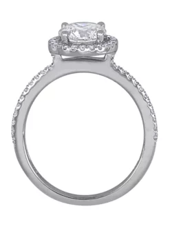 Buy 🧨 1.4 ct. t.w. Diamond Halo Engagement Ring in 14K White Gold by Belk & Co. 🔥 -DealsBelk & Co. Store Belk 16059