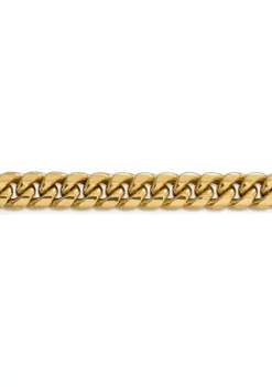 Wholesale ๐ฅ Mens 14K Yellow Gold 9.3 Millimeter Semi Solid Miami Cuban Chain Bracelet by Belk & Co. ๐