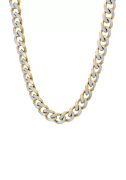 Deals ✨ Stainless Steel Curb Chain Necklace with Double Extension Lock by Belk & Co. 🌟