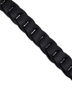 Wholesale 👏 Men's Stainless Steel and Black Leather Bracelet by Belk & Co. 👏 -DealsBelk & Co. Store Belk 16083