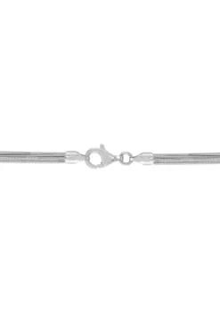 New ❤️ Multi Row Snake Chain and Beads Necklace in Sterling Silver by Belk & Co. 💯 -DealsBelk & Co. Store Belk 16091