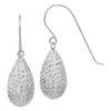 Budget 🥰 14K White Gold Puff Teardrop Earrings by Belk & Co. ✔️
