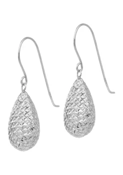 Budget 🥰 14K White Gold Puff Teardrop Earrings by Belk & Co. ✔️ -DealsBelk & Co. Store Belk 16111